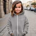 thumbnail image 2 of Jamsmile Toddler Girls Zip Up Hoodies Autumn Smile Print Hooded Sweatshirt Cute Jackets Outdoor Oversized For Teen Girls Coats, 2 of 4