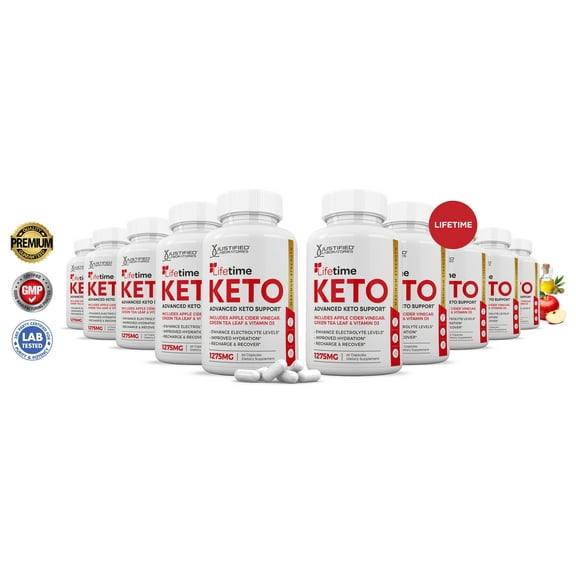 (10 Pack) Lifetime Keto ACV Pills 1275mg Alternative to Gummies Dietary Supplement 600 Capsules