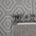 thumbnail image 5 of Guros Collection 2'x8' White Geometric Runner Rug - Stain Resistant Polypropylene for Indoor/Outdoor Entryway, Hallway, Kitchen, Pet-Friendly, Durable, Medium Pile, Latex-Free Cotton Backing, 5 of 7