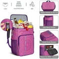 thumbnail image 3 of Psychedelic Trippy Style Cooler Backpack - 20L Leakproof Insulated Backpack with Abstract Geometric Pattern for Beach & Outdoor, 3 of 5