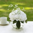 14 Pieces Artificial Rose Flowers i Vase ad Baby Breath Flowers