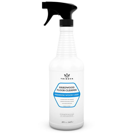 Hardwood Floor Cleaner - Best Wood Cleaning Spray Solution. Restore Natural Beauty, Apply with mop or Machine to Restore and Renew Laminate, high or Low Gloss Floors. TriNova (Best Thing To Clean Laminate Wood Floors With)