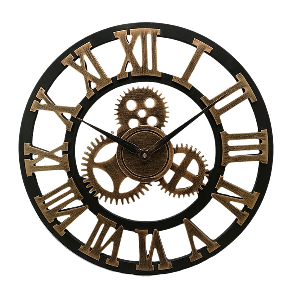 HOMEMAXS Industrial Gear Wall Clock Decorative Wall Clock Industrial