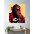 thumbnail image 2 of Chimpanzee Boss Enjoying His Vacation Wearing Sunglasses And A Headset. Poster Wall Art, Modern Wall Decor, 12x18 UNFRAMED, 2 of 3