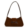 thumbnail image 3 of Bolso Hombro para Mujer Mano Con Lazo Sólido Gamuza El (café), 3 of 8