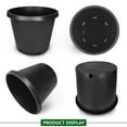 thumbnail image 3 of 5 Pack Plastic Plant Pots Seedling Cups Plant Container Nursery Pots Fit for Seeds Germination, Seedlings Growing, Succulents Planting, Seeds Starting, Black, 3 of 7
