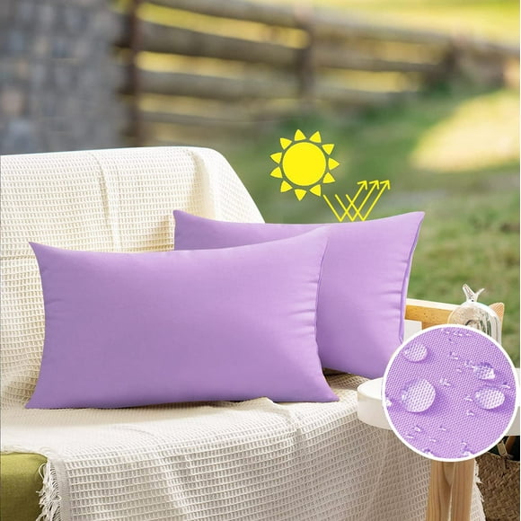 Fundas de Cojín VAKADO Impermeables 30x50 cm Turquesa Set de 2