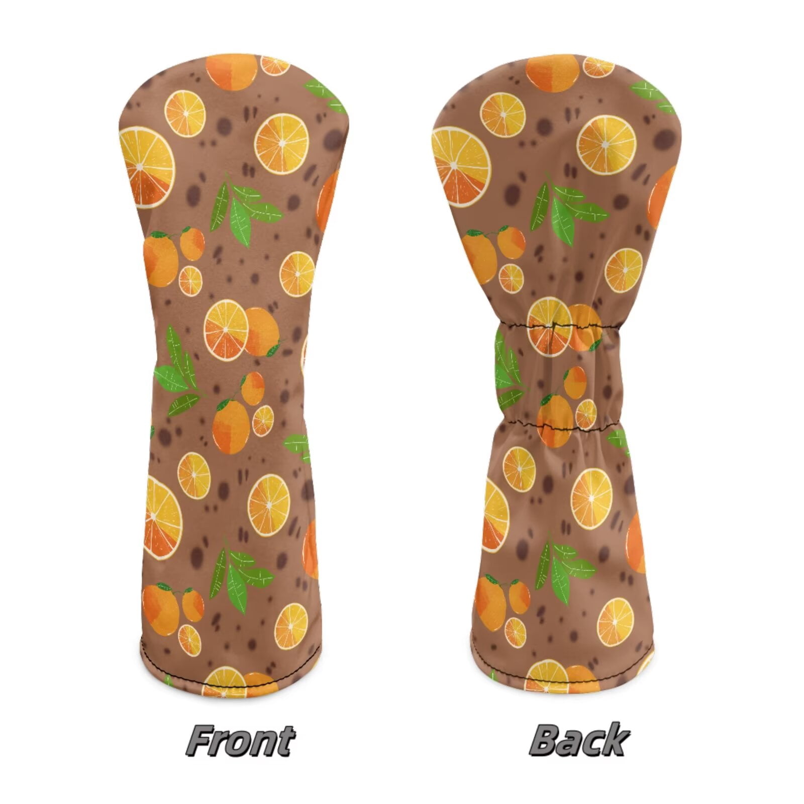 Uorisanigo Golf Club Head Cover for Driver, Fairway Hybrid Woods Cute Orange Golf Club Cover with Soft Lining for Extra Clubs Protection Fits Men and Women, 3pcs Set