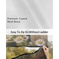 thumbnail image 6 of 4th of July RV Awning Sun Shade Screen 9'X7' Star Daisy Bird Mesh Sunscreen Rustic Wood Grain Awning Shade Screen with Zipper UV Blocker Completed Kits Outdoor Canopy for RV Motorhome Camper Travel, 6 of 7
