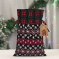 thumbnail image 5 of Kdxio red Minimalist Snowflake Christmas Drawstring Bags Xmas Buffalo Plaid Candy Bags Linen Treat Bags Christmas Gift Bags for Presents-Black, 5 of 8