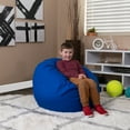 thumbnail image 3 of BizChair Small Solid Royal Blue Refillable Bean Bag Chair for Kids and Teens, 3 of 10