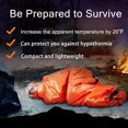 thumbnail image 4 of Dormir De Emergencia Sacos De Dormir De Primeros Auxilios Camping Calentador De Cuerpo Plegable Manta De Rescate Saco De Dormir De Supervivencia Guardurnaity OD007226-00, 4 of 6