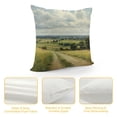 thumbnail image 4 of Creowell Rural Landscape Pillow Covers for Couch Sofa Indoor Outdoor Square Pillowcase 1PC 22x22in, 4 of 5