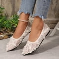 thumbnail image 5 of Miqool Womens Lace Shoes Slip On Closed Toe Soft Sole Breathable Flat Shoes Comfortable Office Work Walking Shoes, 5 of 9