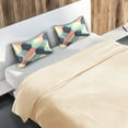 thumbnail image 5 of Yayeee Pillowcase Standard Size Set of 2 Satin Wrinkle Resistant Pillow Case, Pink Cubes, 5 of 7