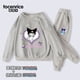 thumbnail image 5 of Sanrios My Melody Kuromi-Conjunto de ropa deportiva para niña, jersey de cuello redondo con estampado de corazón de amor, pantalones informales, Kawaii, cálido, regalo, 5 of 5