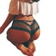 thumbnail image 2 of VISgogo Bragas de encaje transparentes sexy para mujer, calzoncillos de color sólido, rojo vino / negro / púrpura / azul VISgogo moda, 2 of 9