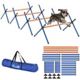 thumbnail image 2 of PawHut 4 Pieces Dog Agility Equipment, Dog Agility Course Backyard Set with Adjustable Height Jump Bars and Carry Bag for Indoor Outdoor, 2 of 9
