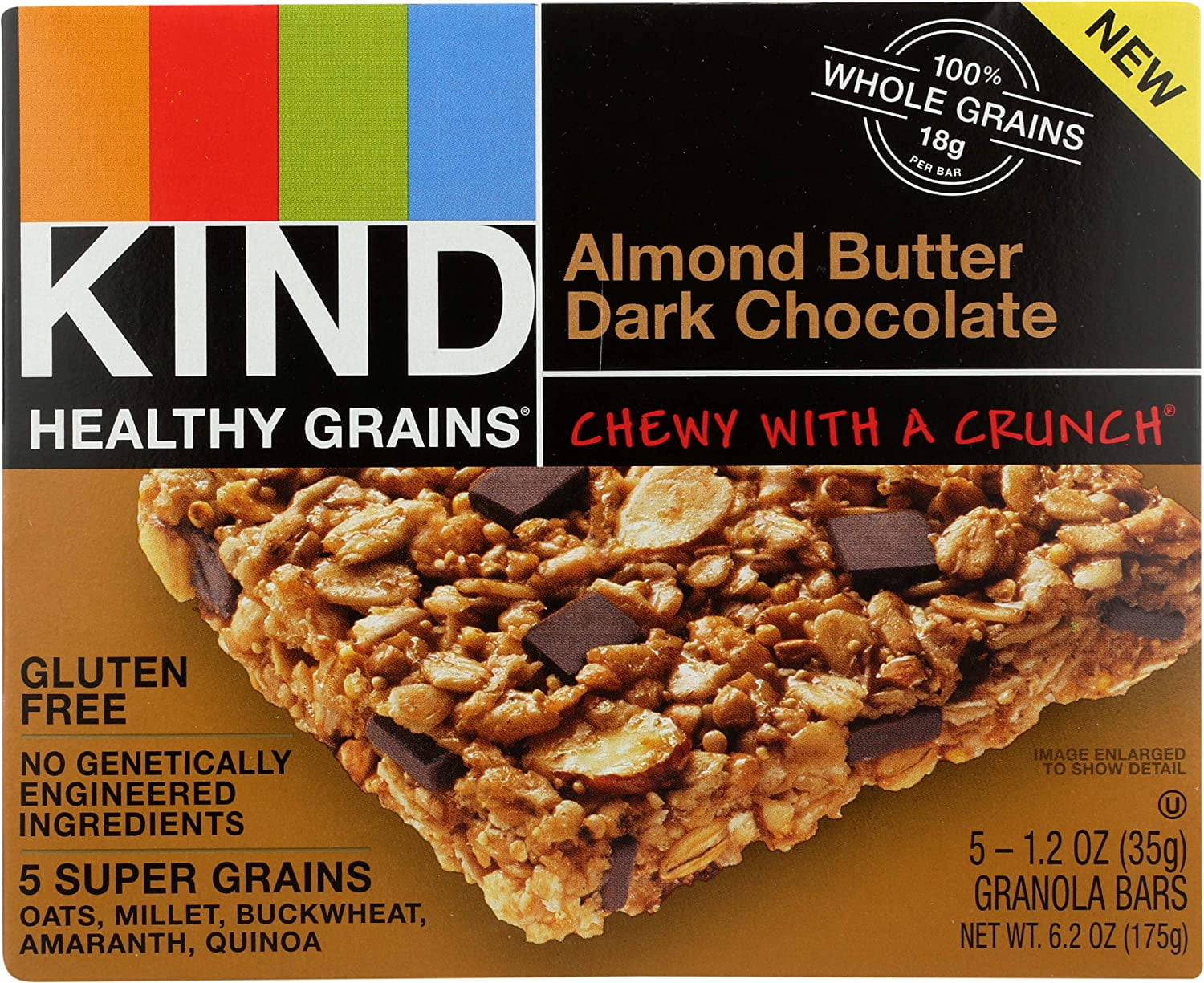 KIND Healthy Grains Bars Chewy & Crunchy Almond Butter Dark