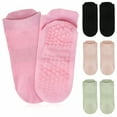 thumbnail image 4 of TELOLY 4 Pairs Pilates Grip Socks Yoga Socks Pilates Socks Short Socks Women Grip Socks Pilates Socks Ankle Socks, 4 of 6