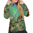 thumbnail image 5 of Yiaed Retro Birds Print Womens Casual Hoodies Crew Neck Long Sleeve Sweatshirts With Pocket Pullover Tops Women's Hooded Sweatshirt-Medium, 5 of 5