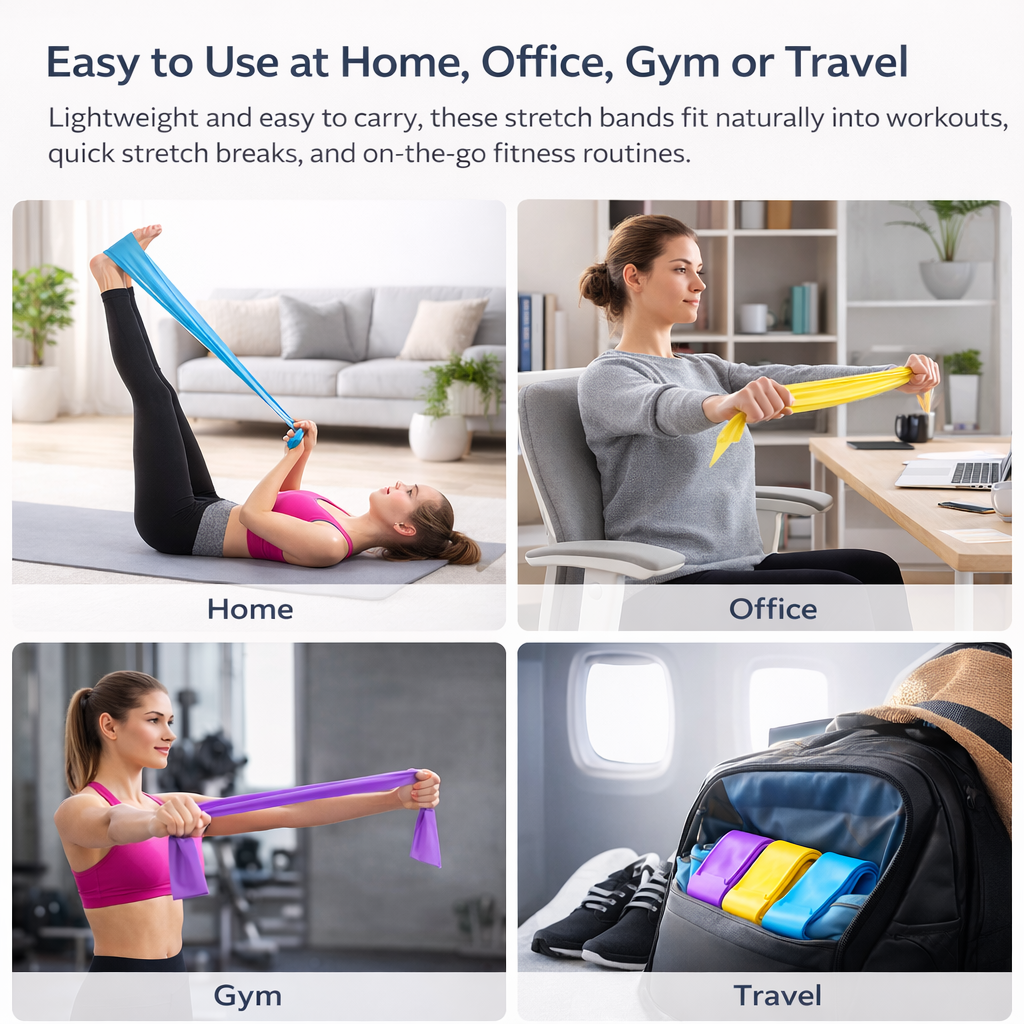 NIUTA 3-Pack Flat Stretch Resistance Bands photo 4