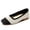 Black, variant on Womens Knit Square Toe Ballet Flats Two Tone Black and Beige Comfortable Slip On Shoes Breathable Stretch Knit Casual Flats for Work Office Travel Daily Wear