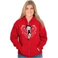 thumbnail image 5 of Betty Boop Heart Love Sassy Cartoon Zip Hoodie Sweatshirt Women Brisco Brands M, 5 of 6