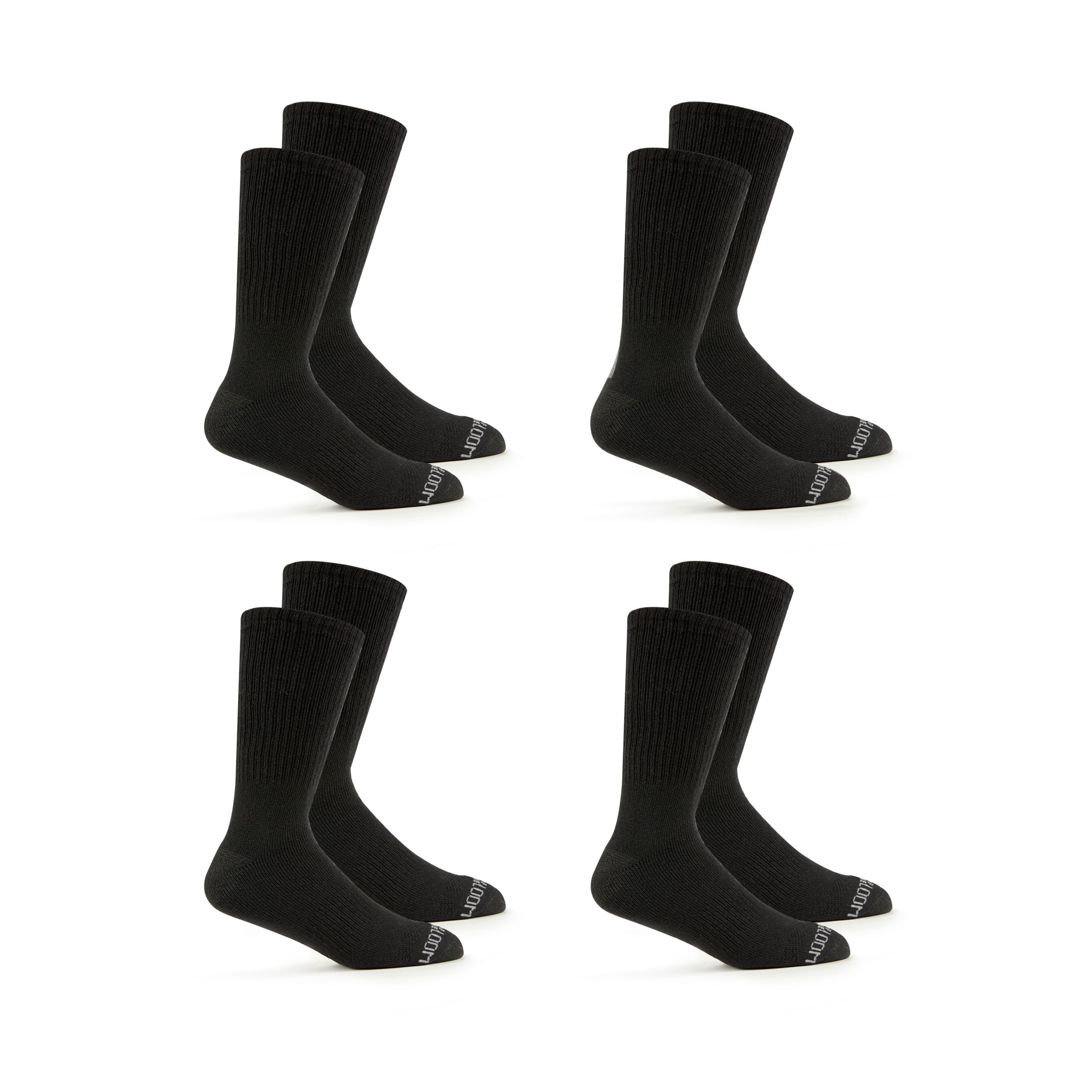 Fruit of the Loom Work Gear Heavy Duty Men's Crew Socks, Sizes 6-12, 4-Pack