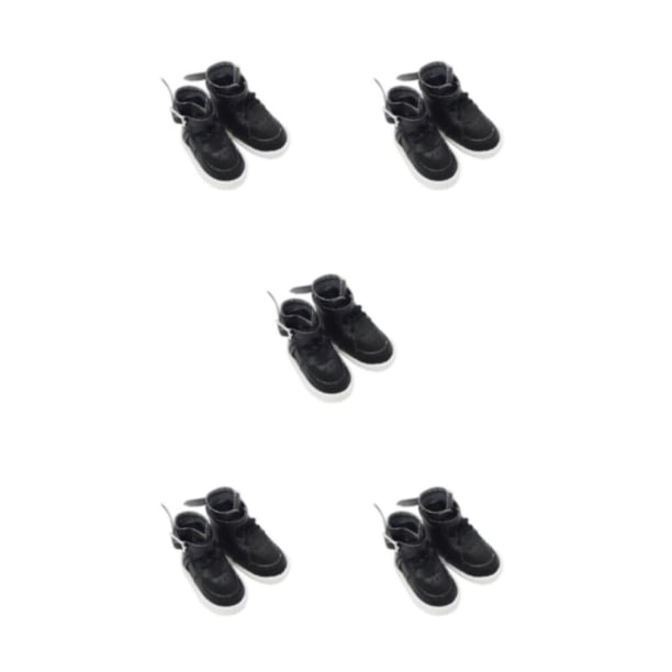 Vogacara Muñeca Zapatos decorativos Niños Diseño simple Juguete deportivo Zapato alto Juguete Estilo casual Bota Regalo de cumpleaños Negro Type2 NO2