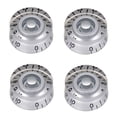thumbnail image 1 of 4pcs Speed Control Guitar Knobs Multi Color LP Electric Guitar Volume Tone Knob Top Hat Musical Instruments Guitars Parts Transparent, 1 of 6