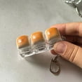 thumbnail image 2 of Cute Bread Keycap Stress Relief Clicker Keychain Mini Mechanical Keyboard Button Fingertip Keyring Pendant Keyring Decompress, 2 of 9