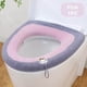 thumbnail image 4 of Cojín para asiento de inodoro, funda de inodoro gruesa, cojín de punto para inodoro, funda de inodoro lavable para el hogar, funda de asiento de inodoro cálida para invierno, cojín para asiento de tap, 4 of 4