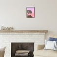 thumbnail image 2 of Stupell Industries Pink & Purple Sunset Palm Leaves Coastal Painting Black Framed Art Print Wall Art, 2 of 5