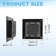 thumbnail image 2 of Uxcell 8x8 Inch Gable Vent, 2PCS Aluminum Alloy Wall Shed Vents with Strainer, Black, 2 of 7