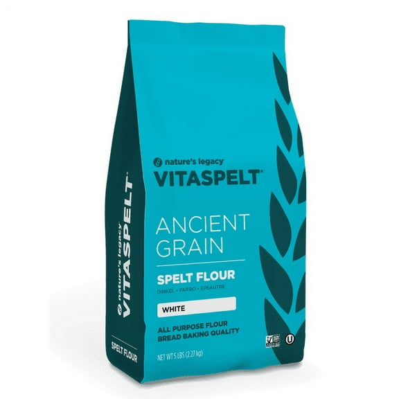 Natures Legacy VitaSpelt Ancient Grain White Spelt Flour, 5 lbs