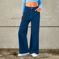 thumbnail image 2 of Seductiva Sales Women's Jeans Women's Baggy High Waist Wide Leg Jeans Trendy Work Casual Straight Denim Pants, 2 of 5