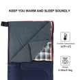 thumbnail image 6 of REDCAMP Flannel Sleeping Bag for Adults, Waterproof Cold Weather & Warm Camping Sleeping Bag with Compression Sack, 3-Season Envelope Sleeping Bag for Camping, Hiking, Backpacking, Outdoors, Blue, 6 of 9