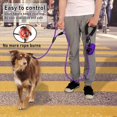 thumbnail image 3 of GHSDFBB Rope Dog Leash 6ft Long,Traffic Padded Two Handle,Heavy Duty,Reflective Double Handles Lead for Control Safety Training,Leashes for Large Dogs or Medium Dogs,Dual Handles Leads(Violet), 3 of 6