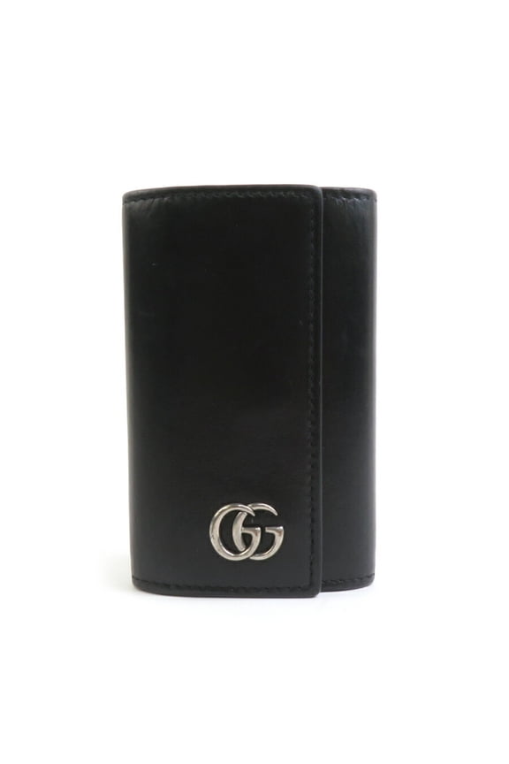 Pre-Owned GUCCI Key Case Leather Black Men's Women's 435305 56107a (Good)