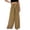 Khaki, variant on Baqcunre Wide Leg Pants For Women Women Flowy Wide Leg Pants Elastic Waistband Drawstring Palazzo Pants With Side Pocket Loose Pocket Pants Jogger Pants For Women Pants For Women Black L
