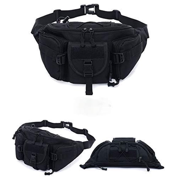 Water Resistant Tactical Waist Pack Bag Military Fanny Packs Hip Belt Bag Pouch for Hiking Climbing Outdoor Bumbag