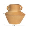 thumbnail image 3 of Bloomingville Round Stoneware Vase with Reactive Glaze Finish and Vertical Handles, Terra Cotta, 3 of 5