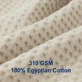 thumbnail image 6 of 100% Egyptian Cotton Duvet Cover Set King Size, Waffle Weave Duvet Cover, 600 TC Soft Breathable Luxury Bedding Set for All Season, 3 PCS, 1 Duvet Cover and 2 Pillowcases, Light Beige, 104"x90", 6 of 9