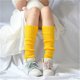 thumbnail image 1 of Calcetines de mujer de estilo coreano de punto de color caramelo de estilo japonés para las cuatro estaciones, calcetines apilados de color sólido elásticos con tubo central, 1 of 6