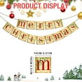 thumbnail image 3 of Vintage Merry Christmas Banner,Christmas Decorations,Retro Nostalgic Traditional Old Fashioned Victorian Xmas Holiday Decor for Festive Family Gatherings and Farmhouse Style, 3 of 8