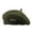 Atrovirens, variant on Soft Knit Solid Color Beanie, Plush Metal Labeling Brimless Beanie Cap for Women, Stretchy Knitted Painter Hat