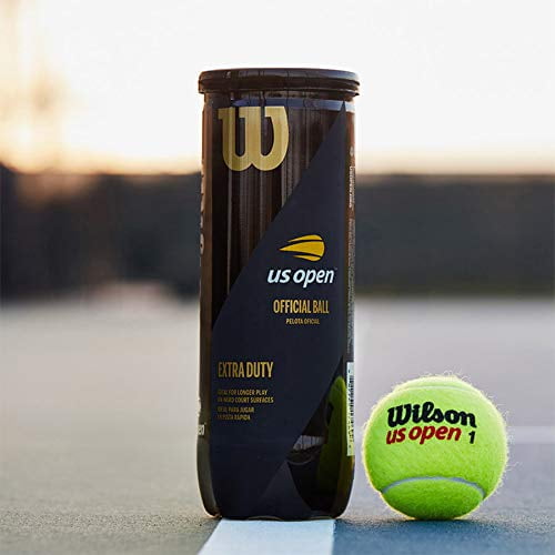 Wilson US Open Extra Duty Match Competition Tennis Balls, 3 Ball Can