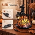 thumbnail image 7 of Avolia Halloween Witch Lamp, 5.9" Inspired Witch Hat Lamp, Gothic Spooky Witches Decor with Holding Lantern, Spooky Decorative Standing Night Light, Halloween Party Lighting Decorations Indoor, 7 of 7