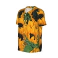 thumbnail image 2 of Balery Sunflowers 7 Baseball Jersey for Men Casual Button Down Shirts Short Sleeve Active Team Sports Uniform-Medium, 2 of 9